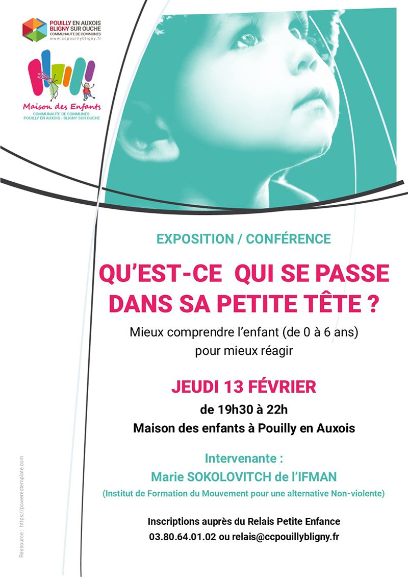 Affiche de la conférence sur la petite enfance du 13 février 2020