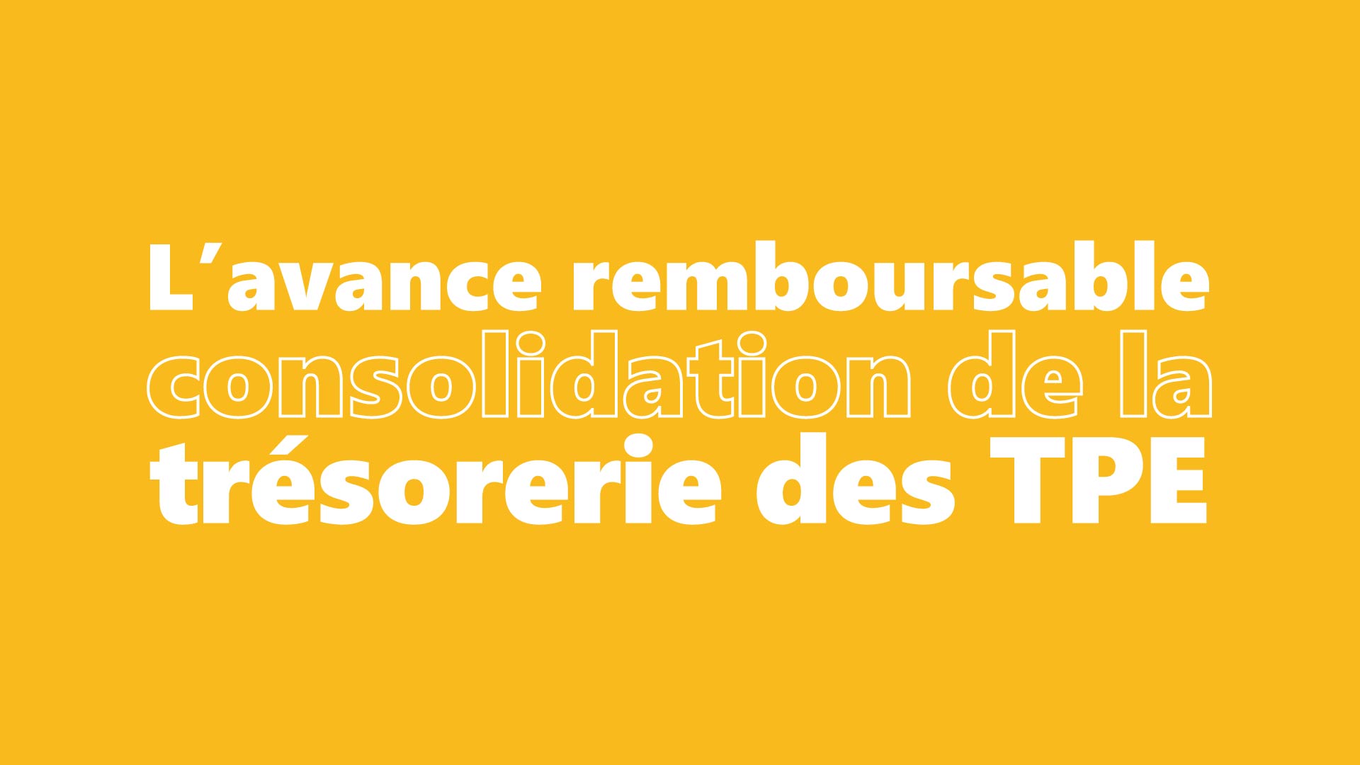 Fonds avance remboursable TPE