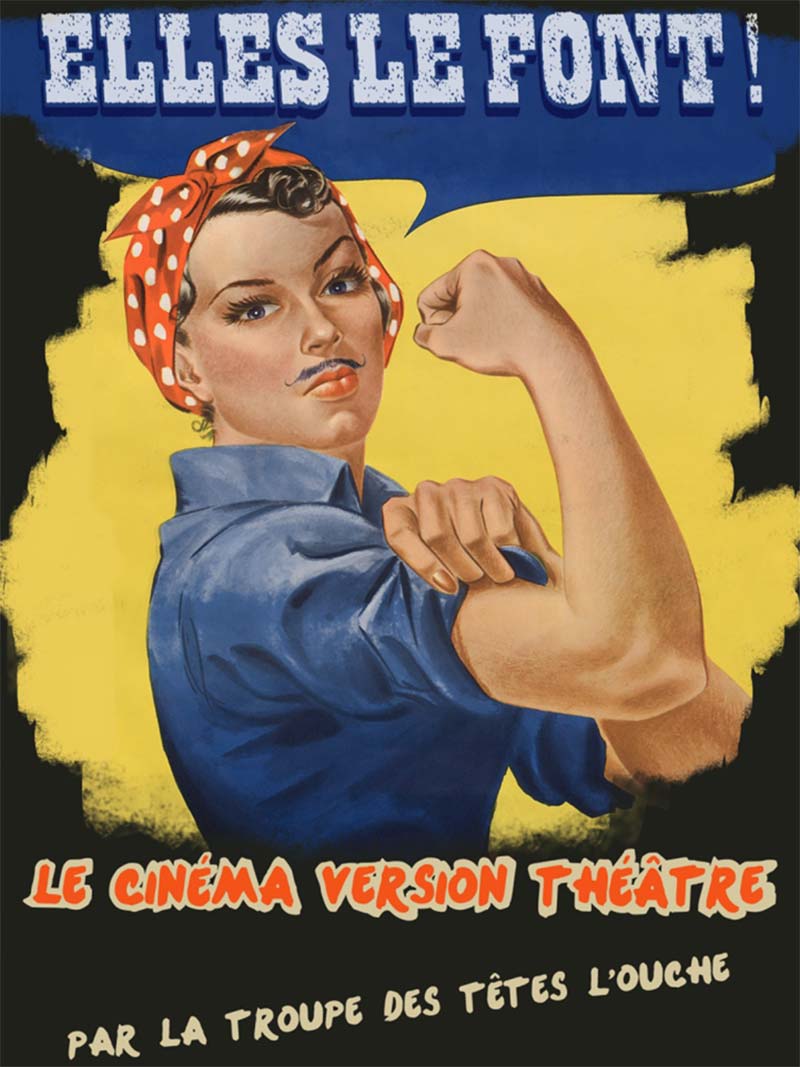 Affiche spectacle "Elles le font !" par la troupe Les Têtes Louche