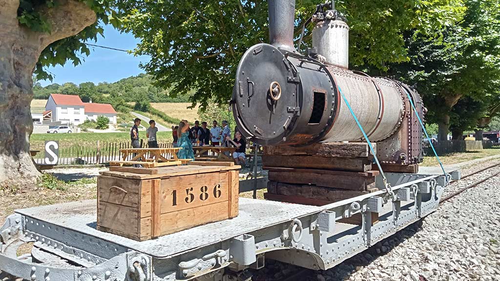 La locomotive à vapeur Decauville de l'association CFVO