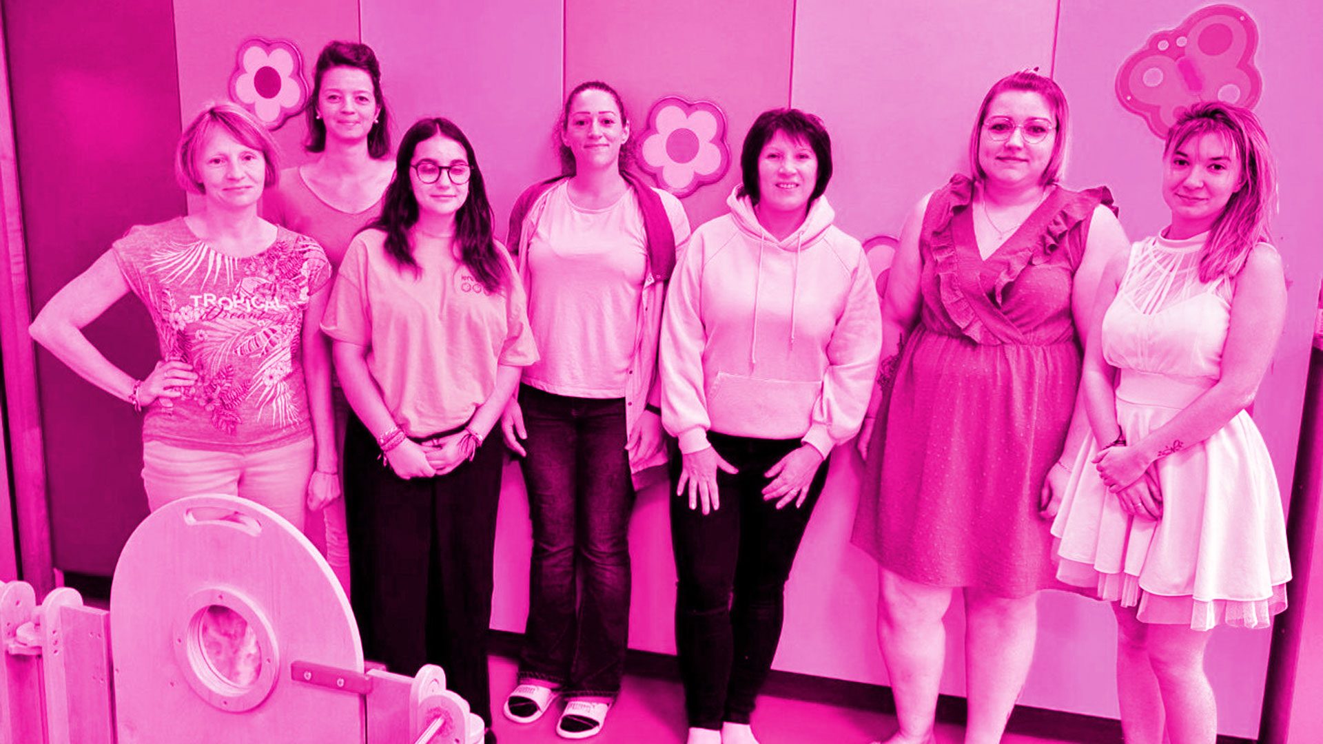 Le multi-acceuil en rose pour la journée Octobre Rose