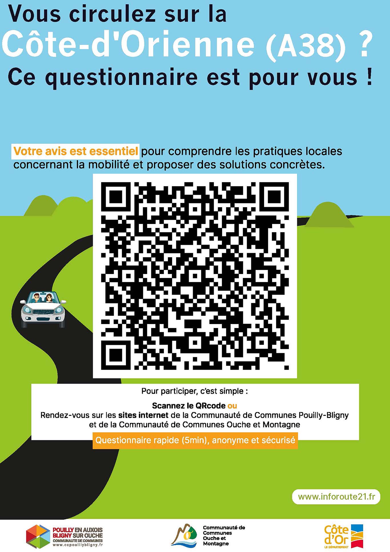 Affiche questionnaire covoiturage 2025