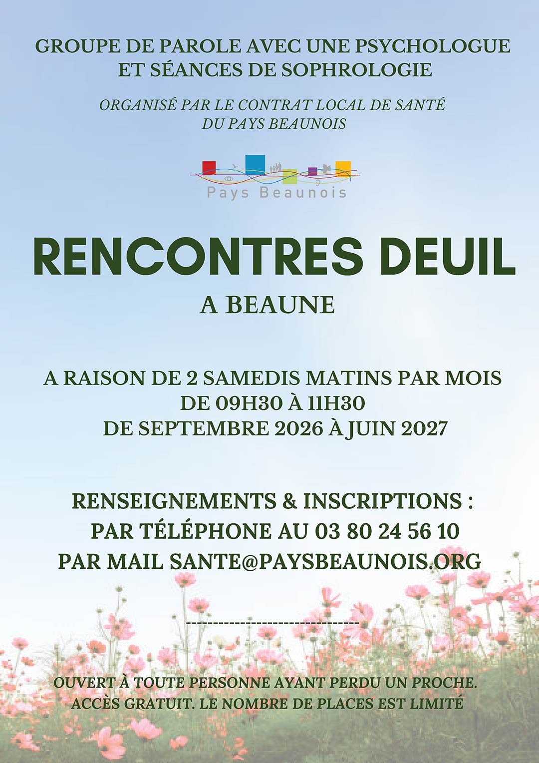 Programme des ateliers du groupe deuil 2026 2027 du Pays Beaunois
